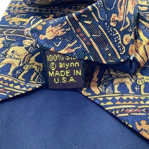 VINTAGE Alynn “Ancient Art” Mesopotamia Silk Tie - Picture 8 of 10
